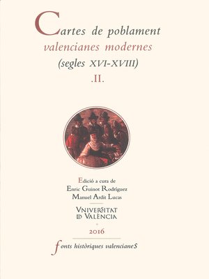 cover image of Cartes de poblament valencianes modernes II
